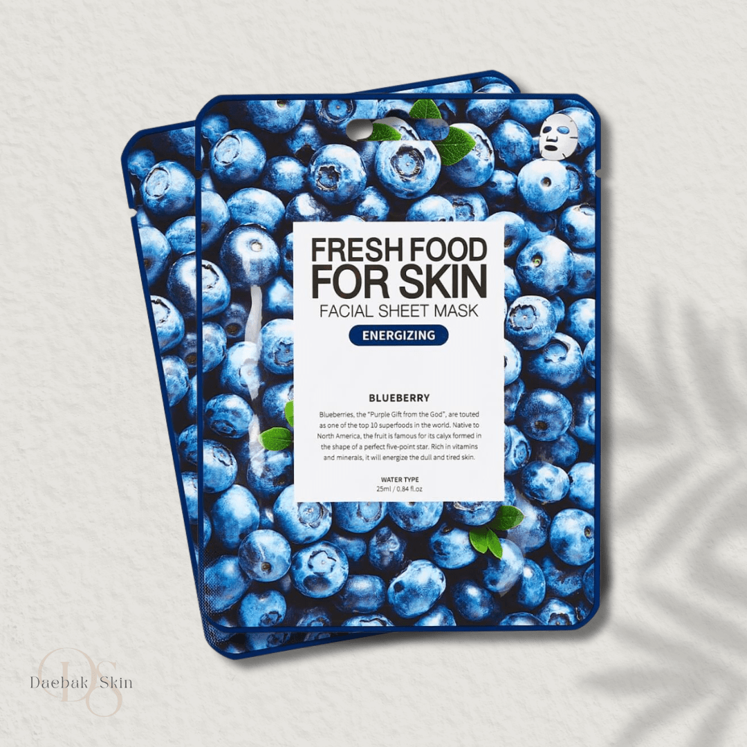 Best Facial Sheet Mask Blueberry for glowing skin with antioxidant-rich blueberry extract for hydration and radiance
