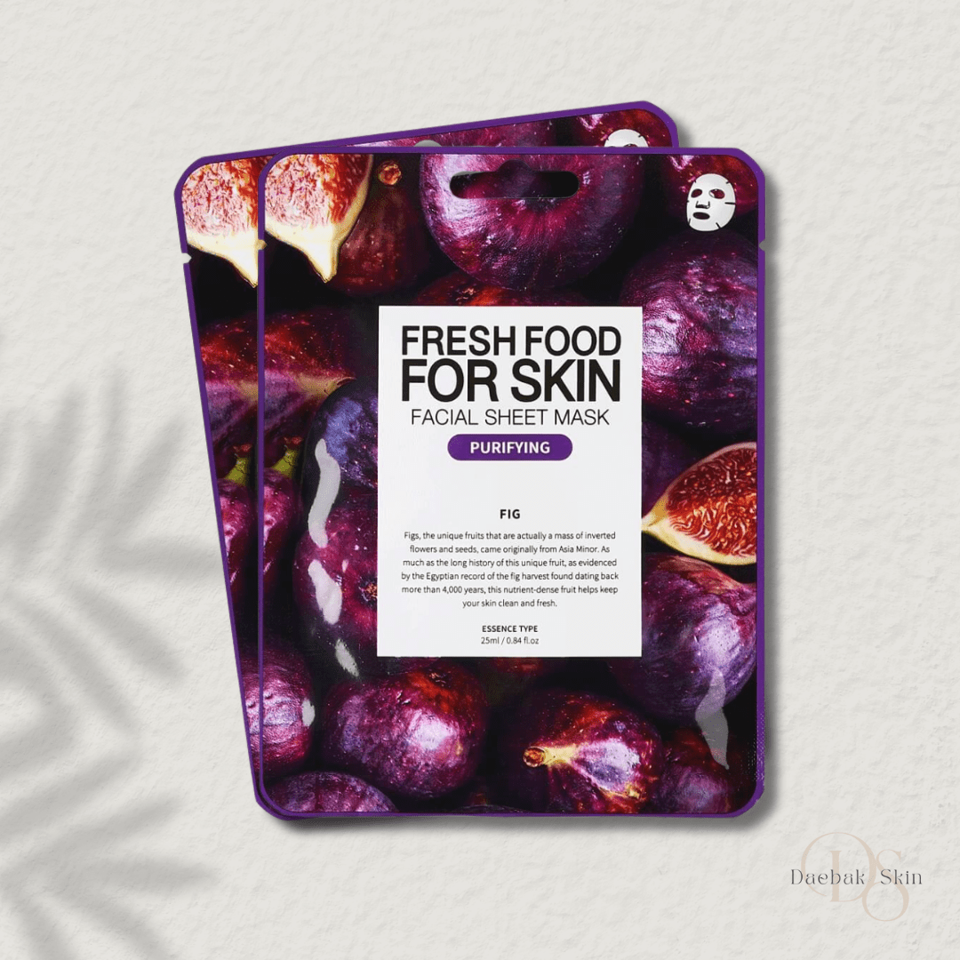 Farm Skin Fig Facial Mask for glowing skin with fig essence, hydrating and rejuvenating facial sheet mask for all skin types.