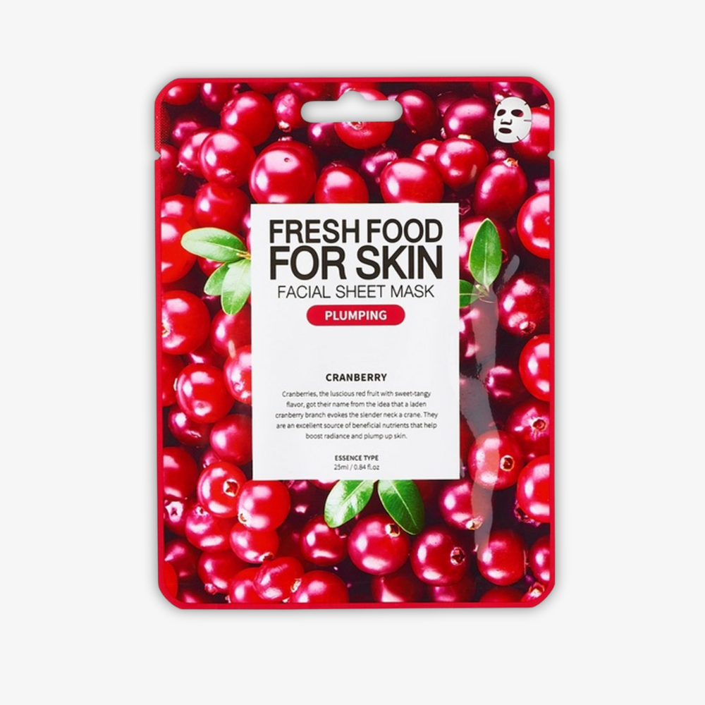 Fresh Food For Skin Facial Sheet Mask Cranberry